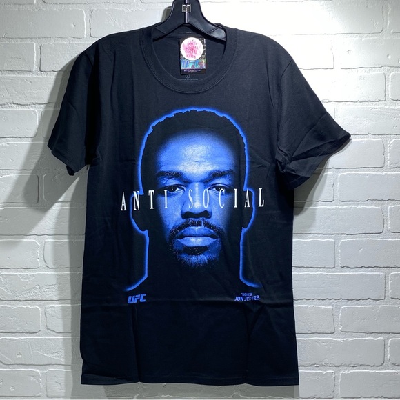 New - Anti Social Social Club - Jon Jones Bones Ufc Tee shirt - Black - SMALL - Picture 1 of 7